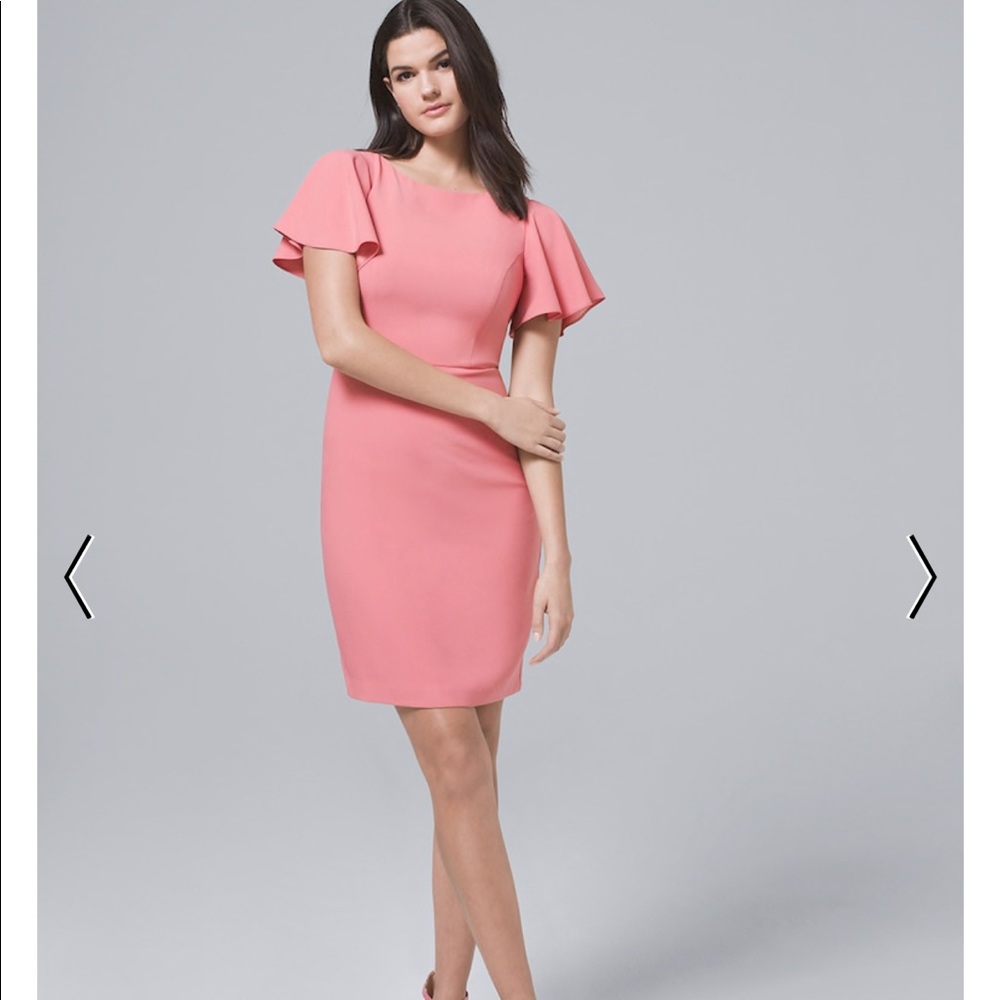 NWT White House Black Market - Ruffle Sleeve Dress